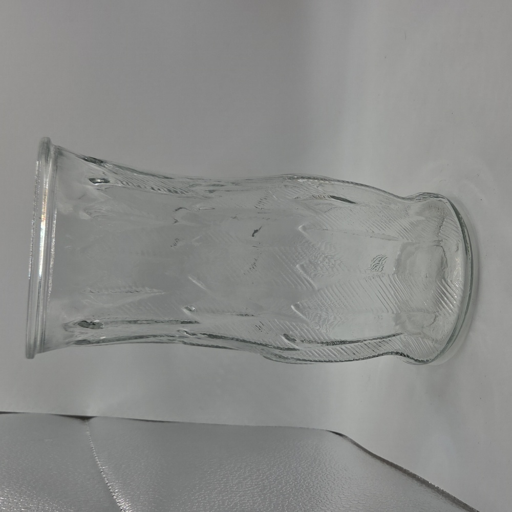 Brody Textured Clear Glass Vase 9.5 Inch